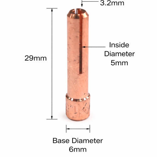 WP-17/18/26 TIG GAS LENS COLLET 3.2MM 10N25S SHORT